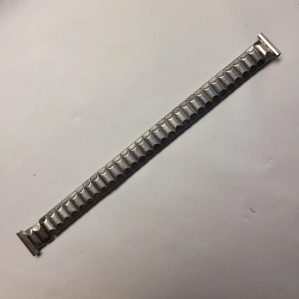 Bellavance Watch Band Stainless Steel S-Link Expansion Vintage Jewelry Accessory